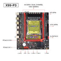 SET Kombinasi Desktop BARU 4X DDR3 ECC X99 M-ATX NVME M.2 SSD SATA3.0 Intel Xeon E5 2678 V3 Combo Kit Motherboard X99