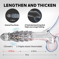 Manchon d'extension en silicone pour homme, préservatifs réutilisables, jouets sexuels réalistes pour adultes