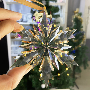 Giáng sinh cây trang trí nội thất bông tuyết thủy tinh trang trí thanh lịch pha lê thủ công cho trang trí lễ hội - Product Image 3