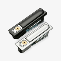 Serrure à panneau en alliage de zinc LIDA MS490, serrure plate à noyau en cuivre croisé pour armoire de distribution ou de transformateur