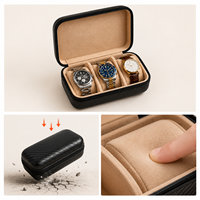 Étui de voyage pour montres en EVA, 3 emplacements, boîte de rangement protectrice pour montres, design de logo couleur personnalisée, vente directe d'usine