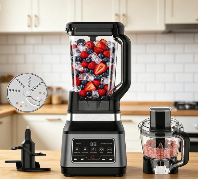 2026 Smart Control ABS Housing Table Blender 4 In1 1500W Auto-IQ Programs Frozen Smoothies 2.2L Hotel Household Commercial Use