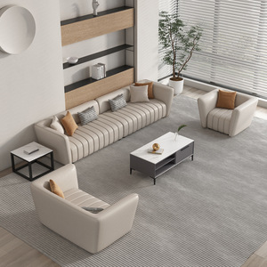 Divano Nordico di Lusso in Pelle PU Napasi con Spugna, per Piccoli Appartamenti, Soggiorno Moderno e Semplice, Doppio, Diritto, di Tendenza - Product Image 1