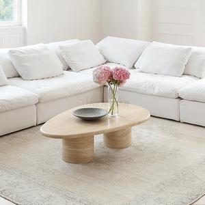 Tavolino da Caffè Moderno Minimalista in Travertino con Texture in Pietra Naturale, <span class=keywords><strong>Rettangolare</strong></span>, per <span class=keywords><strong>Arredamento</strong></span> <span class=keywords><strong>Soggiorno</strong></span> - Product Image 6