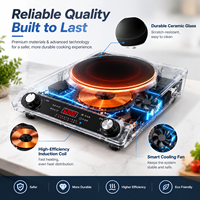 Cuisinière électrique à plaque céramique 3500W, brûleur unique, boîtier en acier inoxydable, commande tactile, portable, écologique, pour camping-car et usage domestique