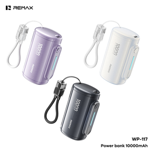 Banco de Energía de 10000mAh con Cable C Integrado, Compacto y Portátil WP-117 - Product Image 1