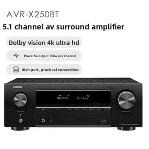 Amplificateur <span class=keywords><strong>HIFI</strong></span> <span class=keywords><strong>DENON</strong></span> AVR-X250BT, système audio home cinéma 5.1 canaux avec effets sonores Dolby, amplificateur de puissance - Product Image 6