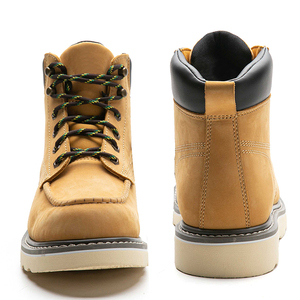 Stivale di Sicurezza da Uomo in Pelle Nubuck Marrone alla Moda, Taglio Medio, Cucitura Goodyear, per Uso Industriale e <span class=keywords><strong>Campi</strong></span> Petroliferi in Inverno - Product Image 5