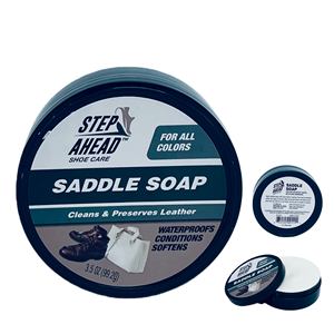 Savon pour <span class=keywords><strong>chaussures</strong></span> et sacs Step Care Premium Leather Yellow Saddle Soap pour adoucir, protéger, nettoyer et conditionner - Product Image 4