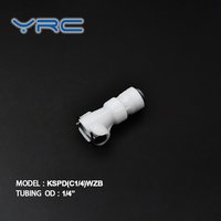 Raccord rapide en plastique lisse YRC Fast Connect 1/4" OD avec pression de 100 psi pour des solutions de plomberie efficaces