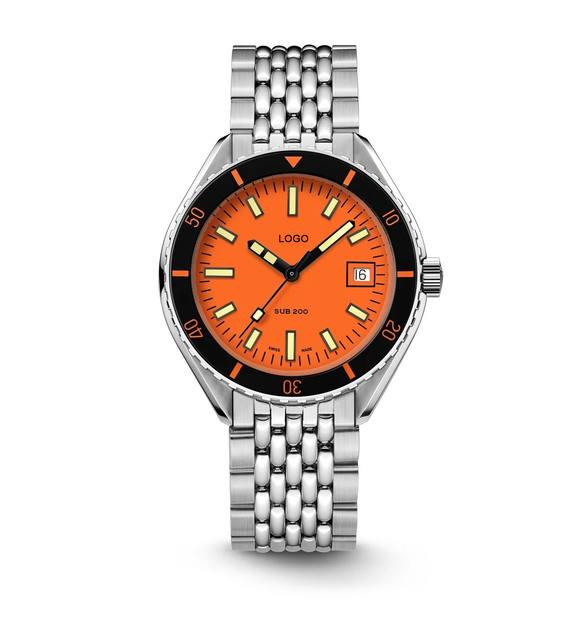 42MM Automatic Watch Custom, Diver Mechanical Wristwatch Powered By Seiko NH35A