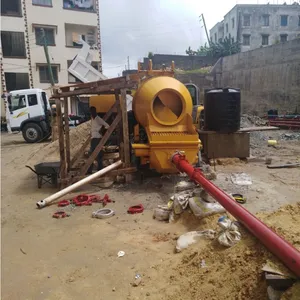 hot sale diesel cement mixer mini concrete pump with mixer price/portable concrete pump mixer for construction works