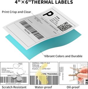 Factory Adhesive 100x150mm A6 Thermal <strong>Labels</strong> Waybill <strong>Sticker</strong> Waterproof 4x6 Inch <strong>Address</strong> Shipping Direct Thermal <strong>Label</strong> Rolls - Product Image 5
