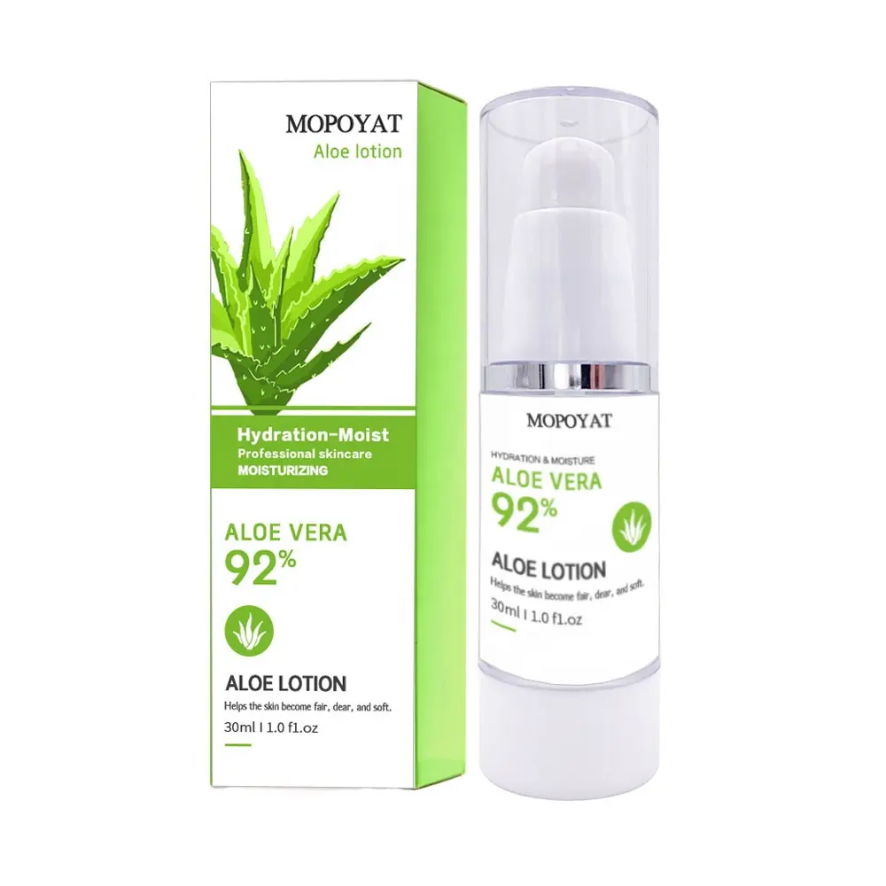 Private Label Aloe Vera Lotion Natural Skin Soothing Sunburn Repairing Moisturizing Day & Night Lotion