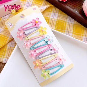 Juegos de 10 piezas de pinza de pelo BB transparente dulce y lindo para niños horquilla de resina versátil y simple - Product Image 6