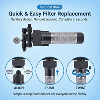 Filter Air Kopi 10L/menit, Filter Air Komersial Pra-Filter PP ACF Polifosfat, Penghambat Kerak, Mengurangi Bau Tak Sedap