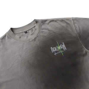 TKAN241 T-shirts surdimensionnés vintage lavés à l'acide pour hommes 100% coton 240GSM à manches courtes DTG tissu tricoté imprimé graphique - Product Image 3