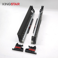 Boîte à tiroirs en métal KINGSTAR, ultra-fine, hauteur 150 mm, parois latérales ultra-minces avec glissières de tiroir à fermeture douce et montage sous le meuble