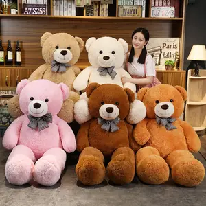 Giant Large Hugging Big Size Teddy Bear Plush Toy Home Decoration Soft Toy With Bowknot For Gift