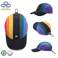 Casquettes de baseball sportives unisexes tendance 2026 en nylon color-block léger avec cordon de serrage réglable pour activités de plein air