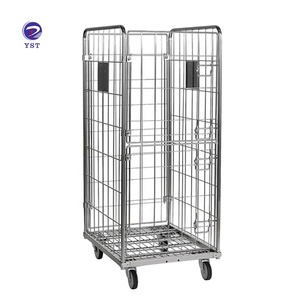 Nhiệm vụ nặng nề khung thép lưới nestable lưu trữ di động kho công nghiệp vận chuyển bốn mặt CuộN <span class=keywords><strong>Pallet</strong></span> - Product Image 2