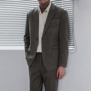 Costume deux pièces décontracté pour homme, style coréen, coupe ajustée, couleur personnalisable, vente en gros - Product Image 6