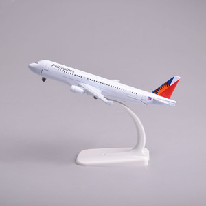 Modèle d'avion en alliage de zinc 16 cm <span class=keywords><strong>A320</strong></span> à l'échelle <span class=keywords><strong>1</strong></span>/<span class=keywords><strong>400</strong></span>, artisanat, cadeau pour le Nouvel An chinois, design Philippine Airlines, moulé sous pression - Product Image 1