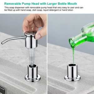 Distributeur manuel de savon liquide pour les mains, mural, luxe, finition brossée en acier inoxydable 304 - Product Image 6