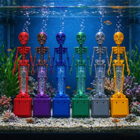 Nouveau produit transfrontalier : Sculpture d'art moderne en PLA, squelette dansant, diffuseur d'air pour aquarium, impression 3D pour personnalisation d'ornements