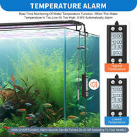 Luz LED para Acuario con Espectro Completo WRGB 24/7, Modo Amanecer, Luz Diurna, Luz de Luna, Modo DIY, Alarma de Temperatura y Soporte Extensible
