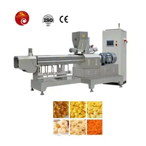 High Productivity Corn Puffs Puffing Rings Sticks Curls Extruder Machine Corn Curls Snack Food Extrusion Line