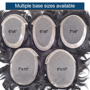 Bán Buôn Người Đàn Ông Của Pháp Ren Phía Trước Đôi Tóc Giả Tóc Giả Tự Nhiên Trinh Ấn Độ Remy Tóc PU Kỹ Thuật Sóng Phong Cách Thay Thế Hệ Thống - Product Image 2