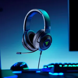 Razer Kraken X USB Digital Surround משחקי סאונד אוזניות במיוחד אור נוחות Wired אוזניות עם ירוק מואר Earcup