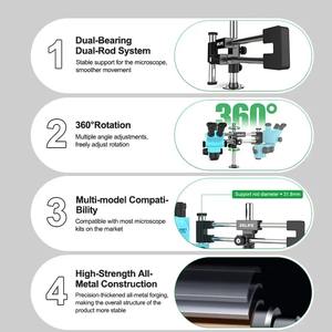 Support de <span class=keywords><strong>microscope</strong></span> RELIFE MS2 Pro à double tige Rotation à 360 ° Compatible avec la plupart des kits de <span class=keywords><strong>microscope</strong></span> sur le marché - Product Image 4