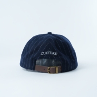 Gorro de Lana Personalizado de Alta Calidad con Logotipo Bordado en 2D para Hombre, Gorra de Lana Azul Marino con Cierre a Presión