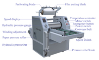 Machine à plastifier de taille A2 à usage intensif, chauffage à l'huile hydraulique avec fonction de rembobinage, Machine à plastifier rouleau à rouleau, SG-YYFM520