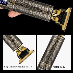 Tondeuses à cheveux électriques professionnelles en métal avec écran LCD, moteur sans balais, rechargeables, pour hommes et animaux de compagnie - Product Image 1