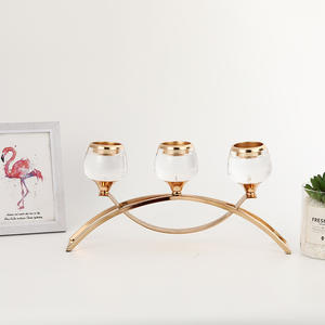 Bougeoirs en verre modernes et élégants pour le mariage Bougeoir Centres de table Décorations de table - Product Image 3