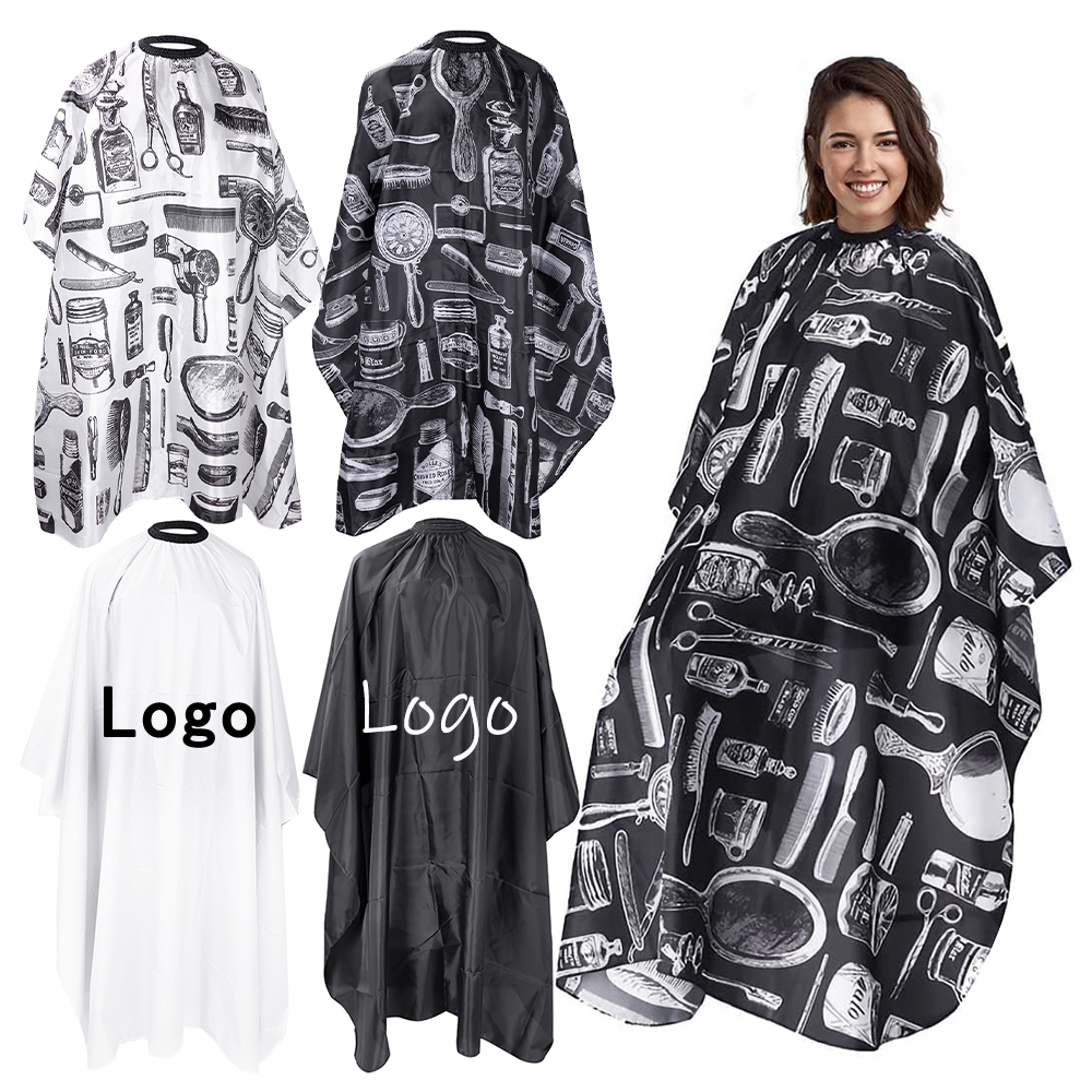 Горячая Распродажа, дизайнерский водонепроницаемый парикмахер с логотипом на заказ, Парикмахерская накидка, фартук для макияжа, накидка для стрижки волос с защелкой