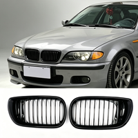 Pour BMW Série 3 E46 02-05 Grille de pare-chocs avant à double ou simple lamelle noir brillant ou mat, garniture de remplacement, accessoire