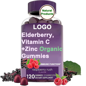 Natural Elderberry Zinc Vitamin C Gummies Immune Support Antioxidant Daily Health Supplement <b>Gummy</b> <b>Candy</b> - Product Image 1