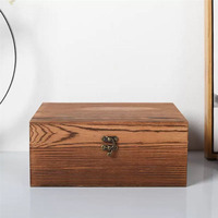 Boîte commémorative en bois avec couvercle à charnière, élégante boîte à souvenirs de mariage, idéale pour photos, lettres et capsules temporaires, boîte de rangement