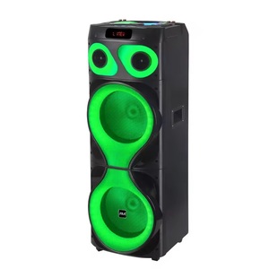 Altavoz de fiesta DJ de madera de 2x12 pulgadas con diseño exclusivo, sistema de sonido de bajos de 1000W, bafle recargable de 200W con TWS - Product Image 1
