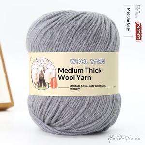 Fil mélangé acrylique et bambou teint, épaisseur moyenne 290, 100g, filé à l'anneau, pour tricot DIY fait main (manteau, écharpe, chapeau, pull), pelote 4 brins - Product Image 6