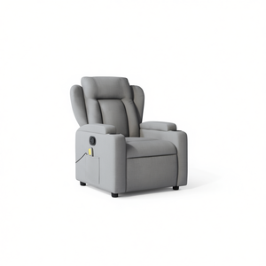 Sillón Reclinable de Masaje Gris Claro, Masaje Corporal Completo, Enchufable, Uso Doméstico, Control Remoto Inalámbrico - Product Image 1