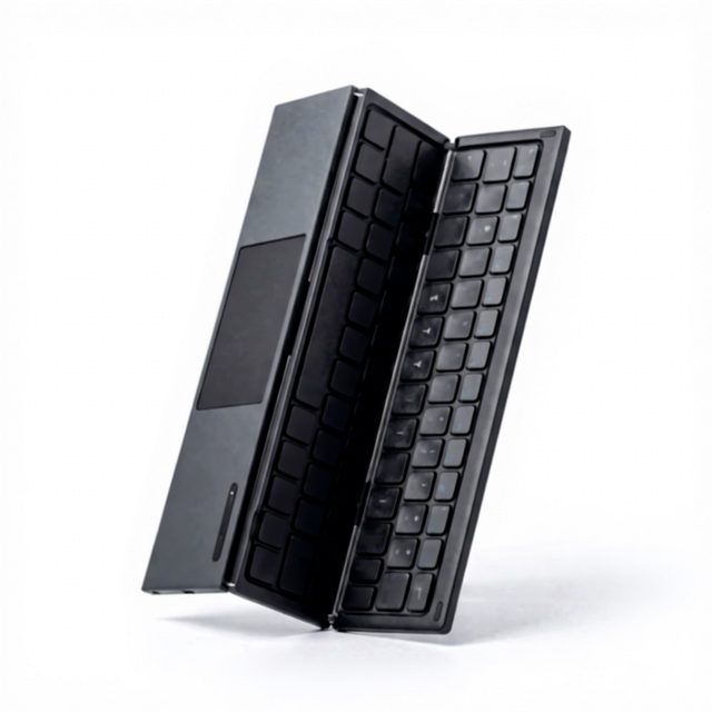 Wireless Folding Mini Keyboard for Laptop and Tablet USB-C Interface Touchpad Ultra Thin Design Waterproof Multimedia Keys New