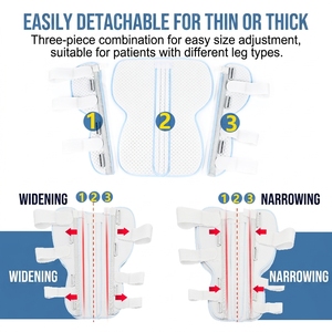 <span class=keywords><strong>Attelle</strong></span> orthopédique pour <span class=keywords><strong>genou</strong></span> avec 6 sangles réglables pour une fixation sécurisée, empêche le glissement pendant les mouvements - Product Image 2