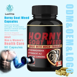 LUVVITA Capsule di Horny Goat Weed Personalizzate all'Ingrosso, Integratori Erboristici per Aumentare l'Energia e la Forza Mentale, Cura della Salute per Adulti - Product Image 1