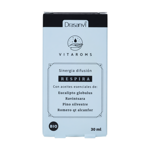 Vitaroms Drasanvi BIO 30 ml Diffuseur d'aromathérapie Breathe Diffusion Synergy Encens et porte-encens - Product Image 1