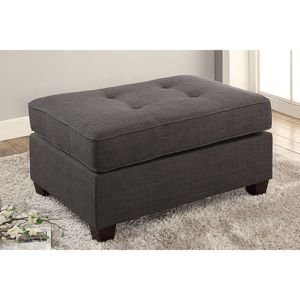 Dorris Fabric DB Cocktail Ottoman en couleur noir cendré Sièges tuftés Caractéristiques de rangement réglables pour la chambre à coucher Utilisation extérieure à l'hôpital - Product Image 1
